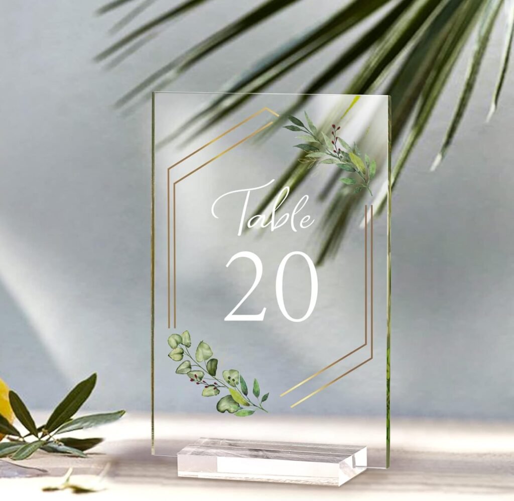 aCRYLIC tABLE NUMBER